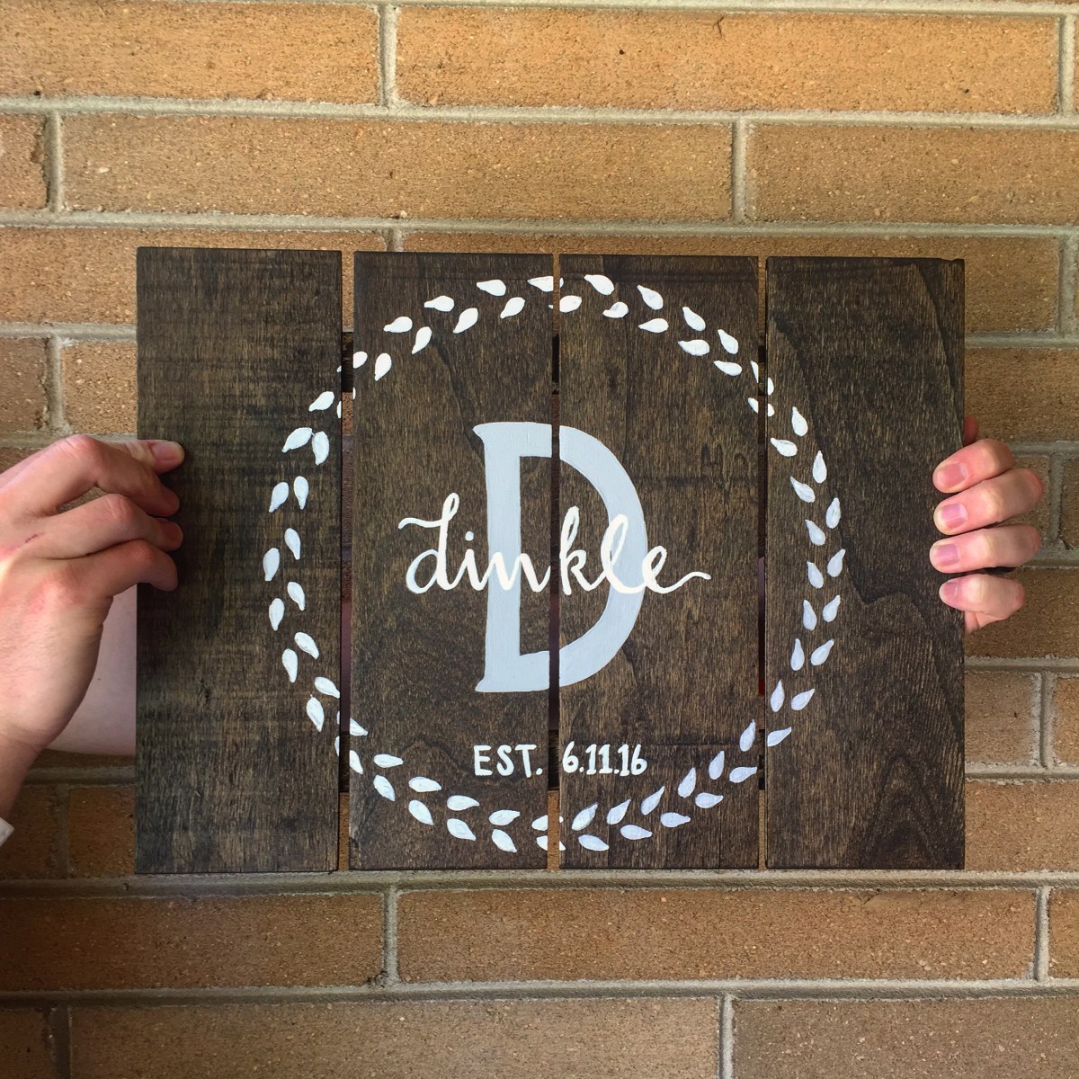 Monogram Wood Sign